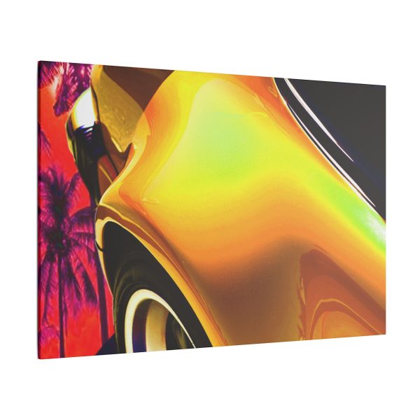 Porsche 911 Whale Tail Yellow, Stretched Print, 48" x 32"(*Hor/Ver option) 0.75" Depth - Image 3