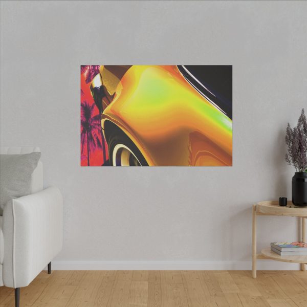 Porsche 911 Whale Tail Yellow, Stretched Print, 48" x 32"(*Hor/Ver option) 0.75" Depth