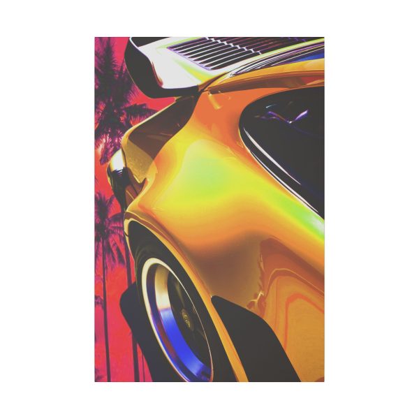 Porsche 911 Whale Tail Yellow, Stretched Print, 48" x 32"(*Hor/Ver option) 0.75" Depth - Image 6